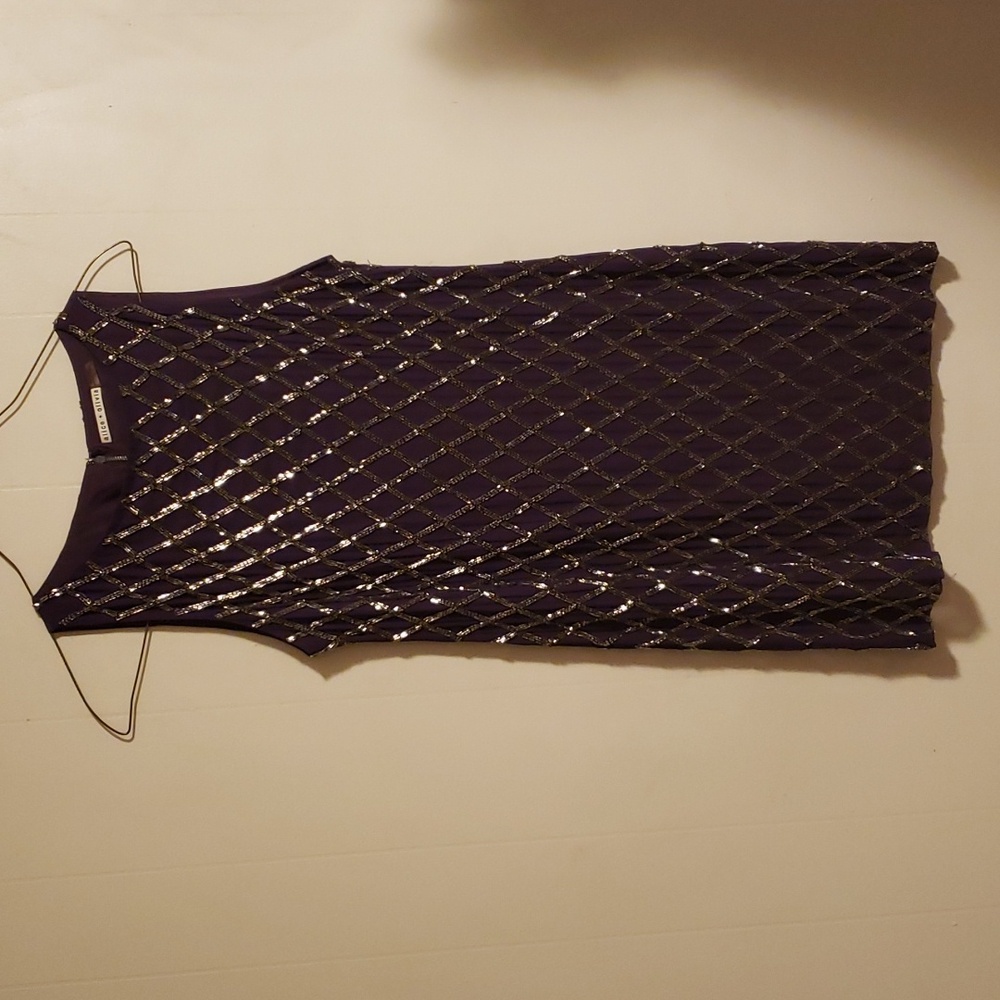 Alice+Olivia Purple Beaded Dress